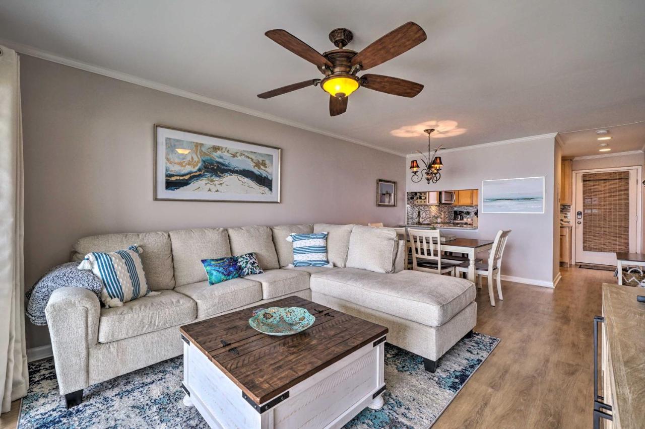 Beachfront Condo With Unobstructed Ocean Views! Oak Island Exteriér fotografie