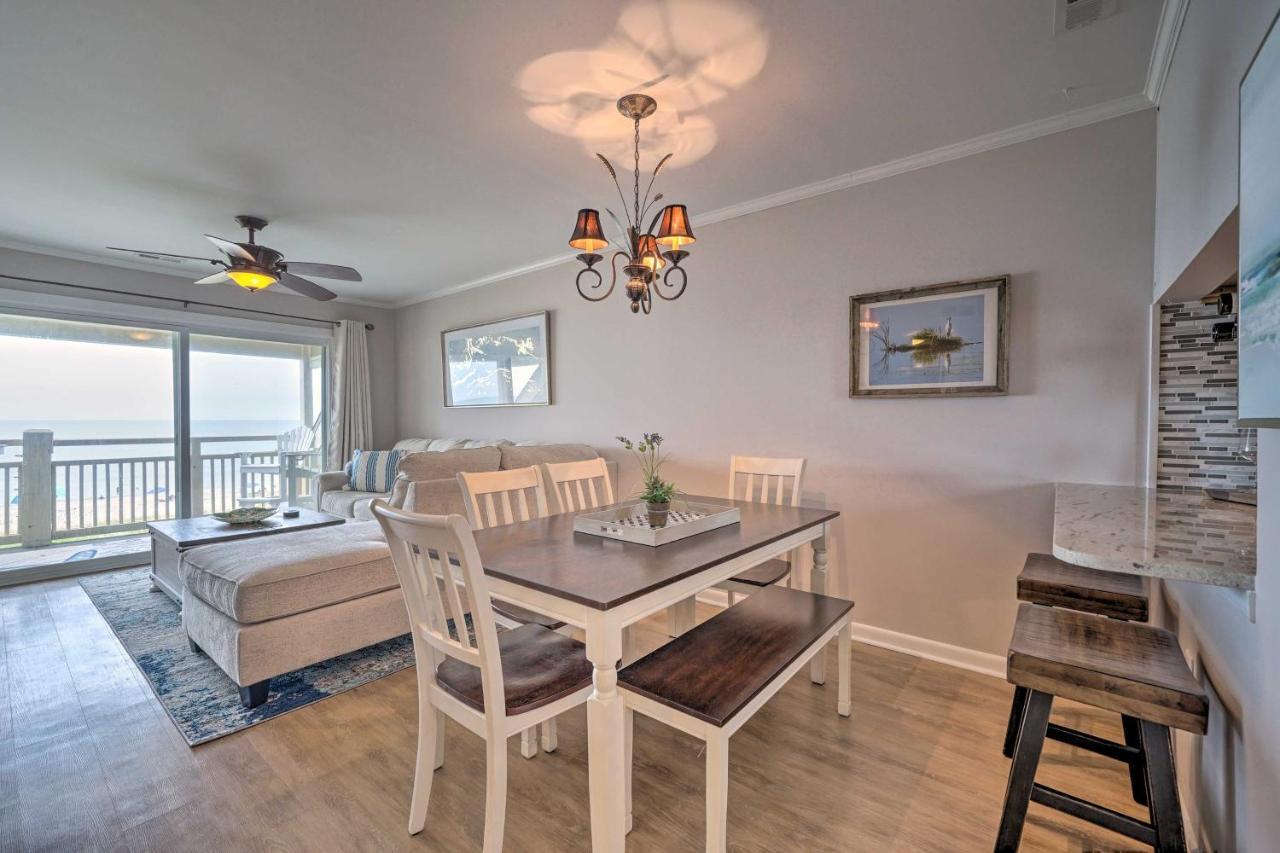 Beachfront Condo With Unobstructed Ocean Views! Oak Island Exteriér fotografie